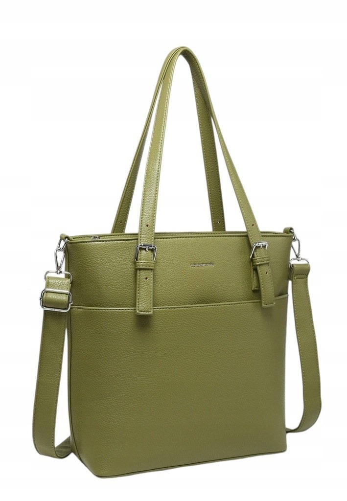 Pojemna Shopperka Torebka Damska Zielona LUIGISANTO HS66778 Green