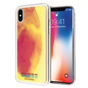 Guess California - Etui iPhone Xs / X Glow in the Sand/Pink - Etui i futerały do telefonów - miniaturka - grafika 2