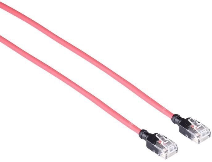 Mercodan Kabel sieciowy RJ-45, Cat.6a, U/UTP, LSZH, Slim, czerwony, 10 m 371924100