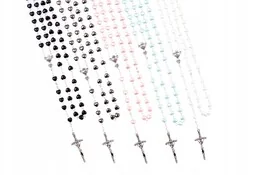 Różaniec do Pierwszej Komunii serce kolor pudrowy - Różańce - miniaturka - grafika 1