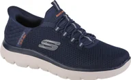 Trampki męskie - Skechers męskie trampki niskie Summits - High Range niebieski - miniaturka - grafika 1
