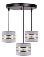 Lampy sufitowe - Szara nowoczesna potrójna lampa wisząca - D256 N1-E57 - miniaturka - grafika 1