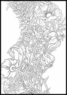Kolorowanki, wyklejanki - Kolorowanka plakat, obraz, grafika kwiatowy wzór, format 30x40 cm - miniaturka - grafika 1