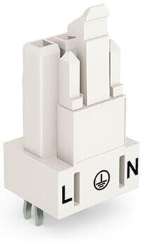 Wago Złącze męskie sieciowe Złącze żeńskie do wbudowania pionowego Łączna liczba biegunów 3 16 A biały 100 szt