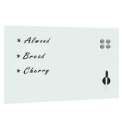 Tablice i flipcharty - vidaXL Ścienna tablica magnetyczna, szklana, biała, 100 x 60 cm vidaXL - miniaturka - grafika 1