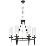 Lampy sufitowe - LAMPA WISZĄCA NOWOCZESNA CZARNA MORATTI W6 - miniaturka - grafika 1