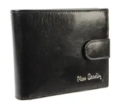 Portfele - Portfel Męski Skórzany PIERRE CARDIN Skóra Licowa Duży Poziomy Z Zapinką Dwa Skrzydełka 324A - miniaturka - grafika 1