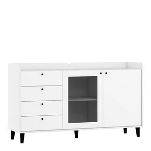 Komoda 1D4SW DOL-04 Dolce MebloCross Craft Złoty / Biały Połysk - Komody - miniaturka - grafika 1