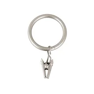 Akcesoria do wystroju okien - Kółka z żabką satyna nikiel 25 mm 10 sztuk Bojanek - miniaturka - grafika 1