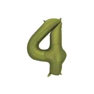 Balon foliowy cyfra 4 86cm oliwkowy - Balony i akcesoria - miniaturka - grafika 1