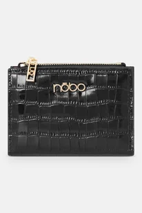 Damski skórzany portfel Nobo croco czarny - Portfele - miniaturka - grafika 1