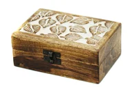 Pudełka i szkatułki - Szkatułka Drewniana Motywy roślinne Unikalny Prezent Pudełko Pod Choinkę - miniaturka - grafika 1