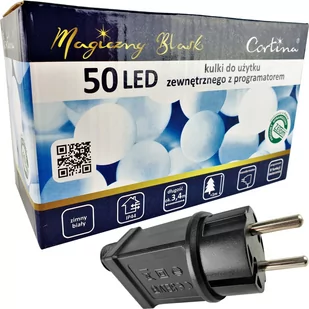 LAMPKI DEKORACYJNE ŚWIĄTECZNE KULECZKI ZIMNY BIAŁY - Oświetlenie świąteczne LAMPKI DEKORACYJNE ŚWIĄTECZNE KULECZKI ZIMNY BIAŁY - Oświetlenie świąteczne - miniaturka - grafika 1