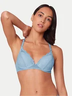 Biustonosze - Triumph Biustonosz z fiszbiną Amourette Charm 10217747 Niebieski - miniaturka - grafika 1