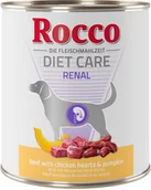 Mokra karma dla psów - Rocco Diet Care Renal, wołowina z kurzymi sercami i dynią - 6 x 800 g - miniaturka - grafika 1