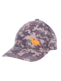 Czapka z daszkiem bejsbolówka dziecięca moro z dino 46-50 - Czapki damskie - miniaturka - grafika 1