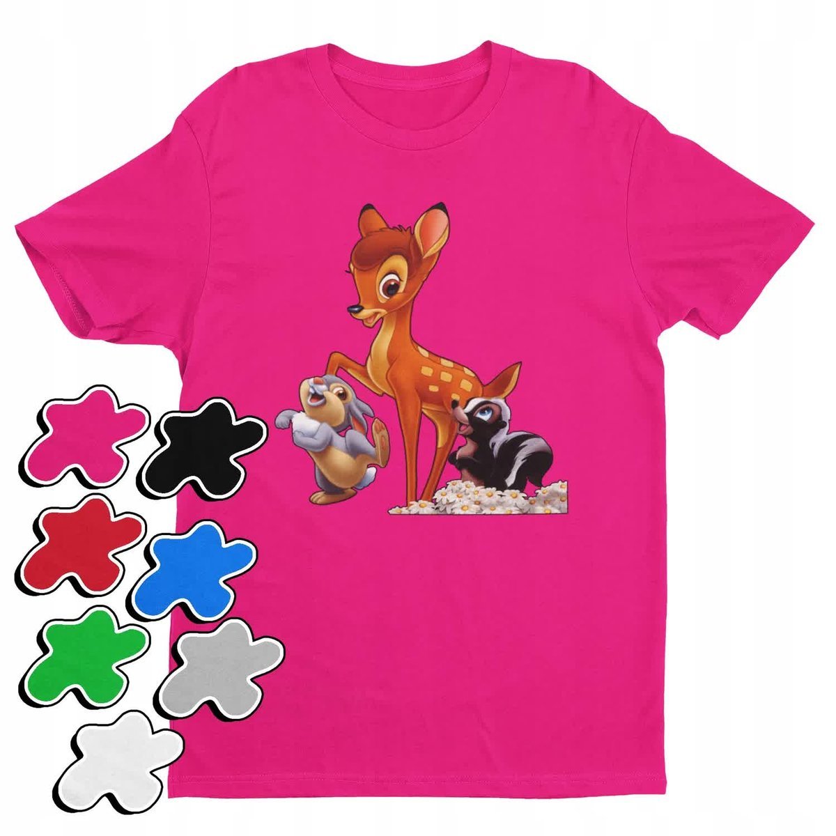Koszulka T-Shirt Dziecięca Z Nadrukiem Bambi Tuptuś Dziewczynki -M 134-140