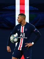 Podkładki pod mysz - PODKŁADKA POD MYSZ Z Nadrukiem 22x18 cm Kylian Mbappe PSG Tekst Prezent - miniaturka - grafika 1