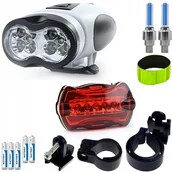 Opony rowerowe - LATARKA przód tył ZESTAW LED WENTYLKI rower - miniaturka - grafika 1