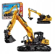 Klocki - Klocki Budowa KOPARKA Gąsienicowa Pojazd Budowlany Zestaw Klocków 634 pcs - miniaturka - grafika 1