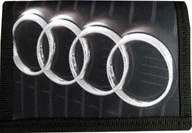 Portfele - Czarny Portfel sportowy AUDI portfele MOTO sport - miniaturka - grafika 1