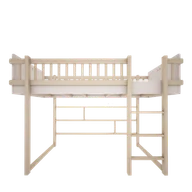 Komody dla dzieci - Łóżko niskie basic antresola białe 90x200 cm - miniaturka - grafika 1