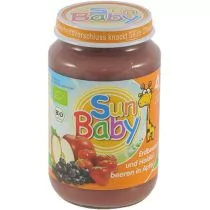 Sun Baby 4 mc DESER TRUSKAWKA, JAGODA, JABŁKO BEZGLUTENOWY BIO 190 g - SUN BABY - Zdrowa żywność - miniaturka - grafika 1