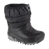 Buty dla dziewczynek - Buty Crocs Classic Neo Puff Boot Toddler Jr 207683-001 czarne - miniaturka - grafika 1