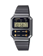 Zegarki damskie - Uniwersalny Zegarek CASIO model A100WEGG-1A2E (33 MM) - miniaturka - grafika 1