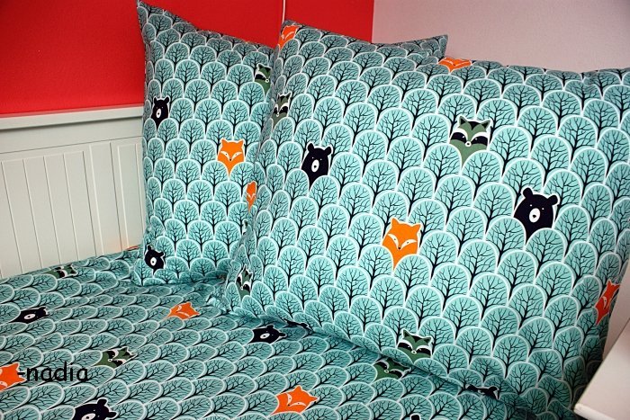 Komplet pościeli bawełnianej dla dziecka 100x160 cm -Zwierzęta w lesie