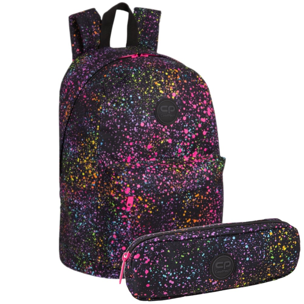 Plecak szkolny młodzieżowy tornister CoolPack Cross Galactica czarny Zestaw