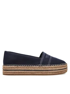 Tommy Hilfiger Espadryle Denim Platform Espadrille FW0FW08543 Granatowy - Espadryle damskie - miniaturka - grafika 1