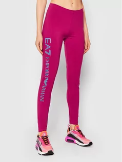 Spodnie damskie - EA7 Emporio Armani Legginsy 8NTP63 TJ01Z 1318 Różowy Slim Fit - grafika 1
