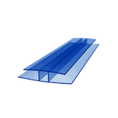 Listwy i profile - H-profil łączący: 6, 3000,  Niebieski - miniaturka - grafika 1