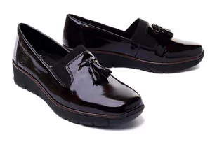 RIEKER 53751-35 red, półbuty/mokasyny damskie - Rieker - Półbuty damskie - miniaturka - grafika 1