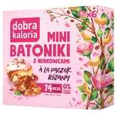 Batoniki - DOBRA KALORIA MINI BATONIKI A'LA PĄCZEK RÓŻANY Z NERKOWCAMI (6x17g) . - KUBARA - miniaturka - grafika 1