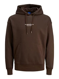 Bestseller A/S Męska bluza z kapturem Jorvesterbro Sweat Hood Noos, czekoladowobrązowy, L - Bluzy męskie - miniaturka - grafika 1
