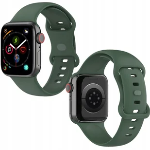 Pasek Bizon Strap Watch Silicone do Apple Watch 38/40/41 mm, ciemnozielony - Akcesoria do smartwatchy - miniaturka - grafika 1