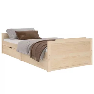 Lumarko Rama łóżka z szufladami, lite drewno sosnowe, 90 x 200 cm - Łóżka - miniaturka - grafika 3