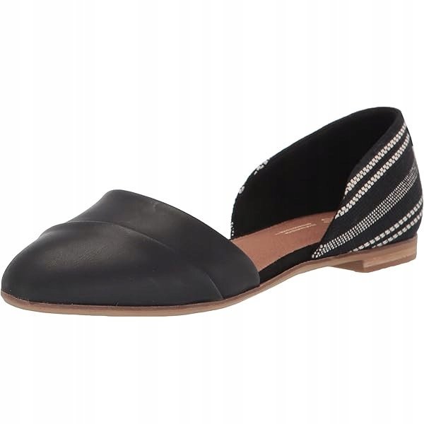 TOMS BALERINY DAMSKIE CZARNE ZE WZOREM SKÓRA 36 J8A