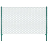 Ogrodzenia - Siatka ogrodzeniowa ze słupkami, stal, 25 x 2 m, zielony - miniaturka - grafika 1