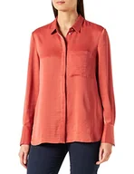Bluzki damskie - s.Oliver BLACK LABEL Bluse Langarm Regular Fit Bluzka damska, Papaya, 32 - miniaturka - grafika 1