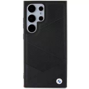 BMW BMHCS24L23RCGPK S24 Ultra S928 czarny/black hardcase Signature Leather Crossing Lines Pattern - Etui i futerały do telefonów - miniaturka - grafika 3