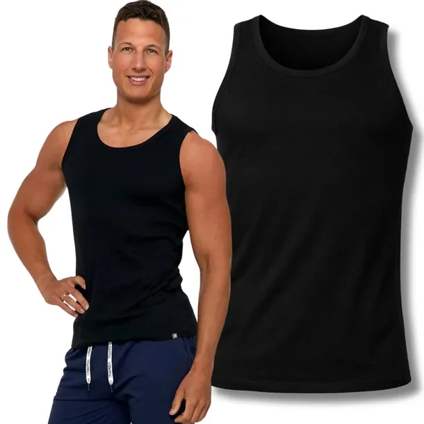 Podkoszulka Męska Tank Top 100% Bawełna Gładka Miękka Koszulka MORAJ XL