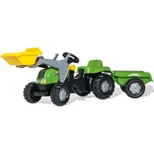 Jeździki dla dzieci - Rolly Toys Traktor z Ładowaczem i Przyczepą 023134 - miniaturka - grafika 1