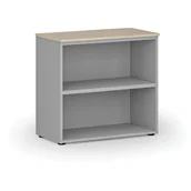 Regały biurowe - Regał biurowy PRIMO GRAY, 740 x 800 x 420 mm, szary/dąb naturalny - miniaturka - grafika 1