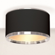 Lampy sufitowe - Okrągły plafon Reti 310403131 Elkim LED 20W 3000K do salonu aluminium czarny - miniaturka - grafika 1