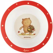Miseczki i talerzyki dla dzieci - Miseczka dla dzieci Miś Mister O'Lui czerwona Sigikid - miniaturka - grafika 1