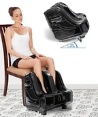 Masażery - Wibracyjny MASAŻER NÓG STÓP Shiatsu DRENAŻ ŻYLAKI PRESOTERAPIA ŁYDEK I STÓP - miniaturka - grafika 1