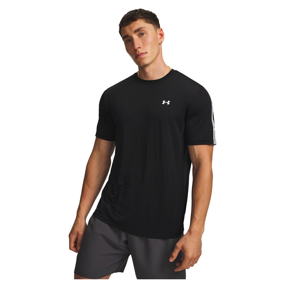 Koszulka męska Under Armour Tech Taping SS Black/White/White XL